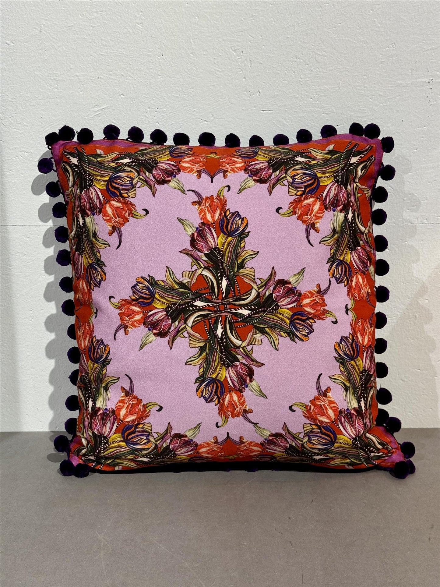 Putetrekk Tulipa mauve & red 45x45 cm