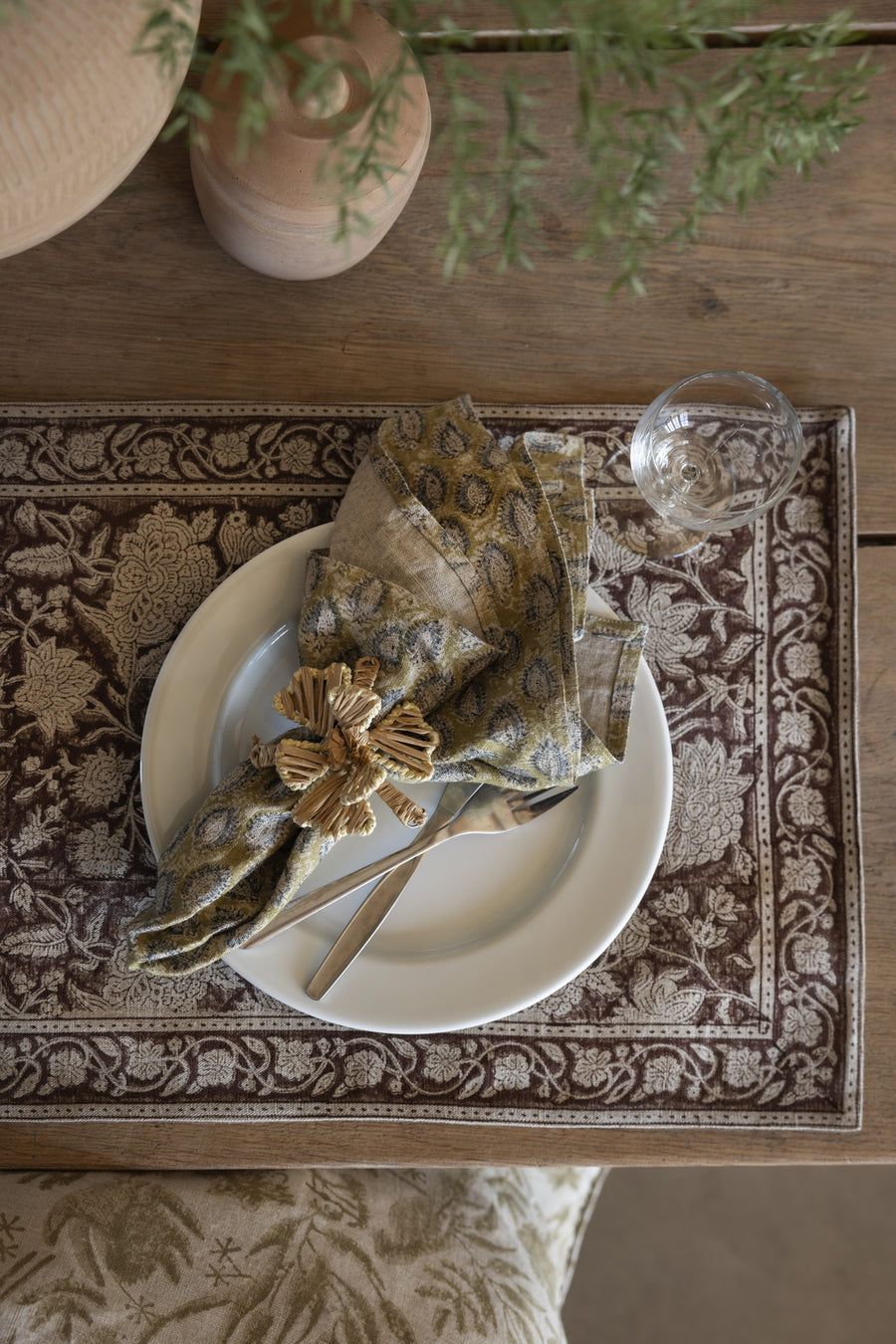 Placemat Indian Rose Brown