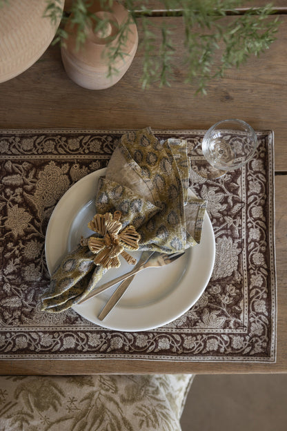 Placemat Indian Rose Brown