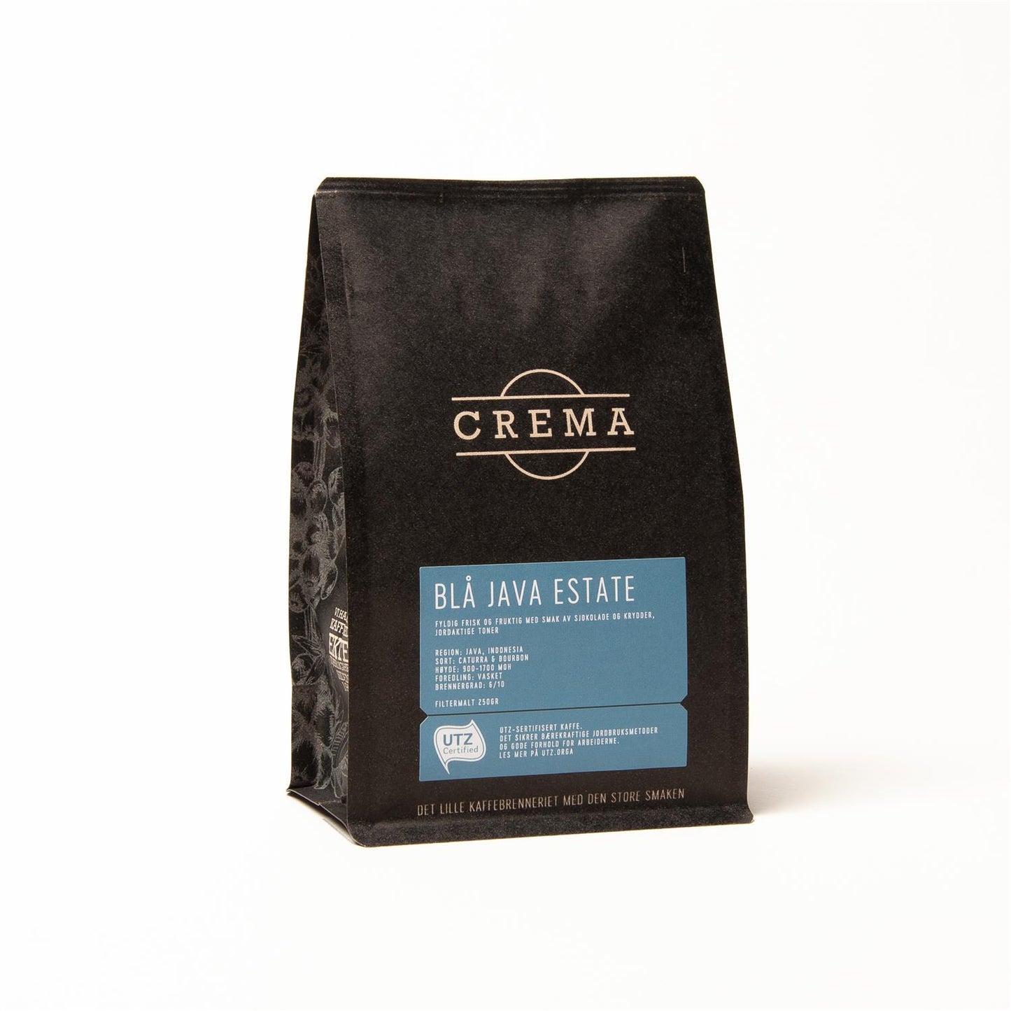 Blå Java kaffe filtermalt 250 gram
