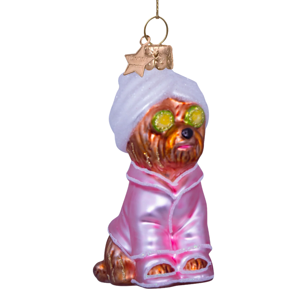 Juletrepynt Spa hund 9,5 cm