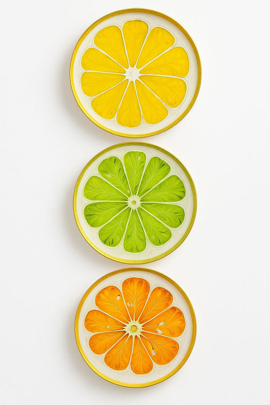 Citrus coasters 10 cm