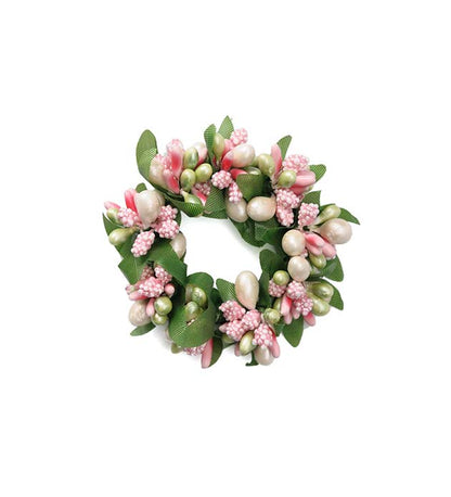 Candle cuff pillar candle pink