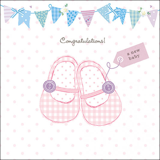 Serviett lunch Baby Shoes pink