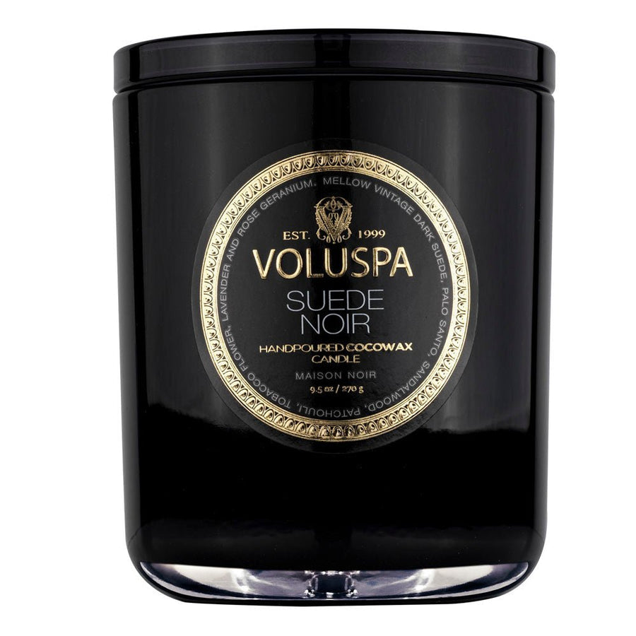 Scented Candle Suede Noir Classic Boxed Candle 60 Hours