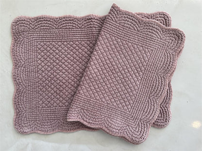Placemat velour Woodrose