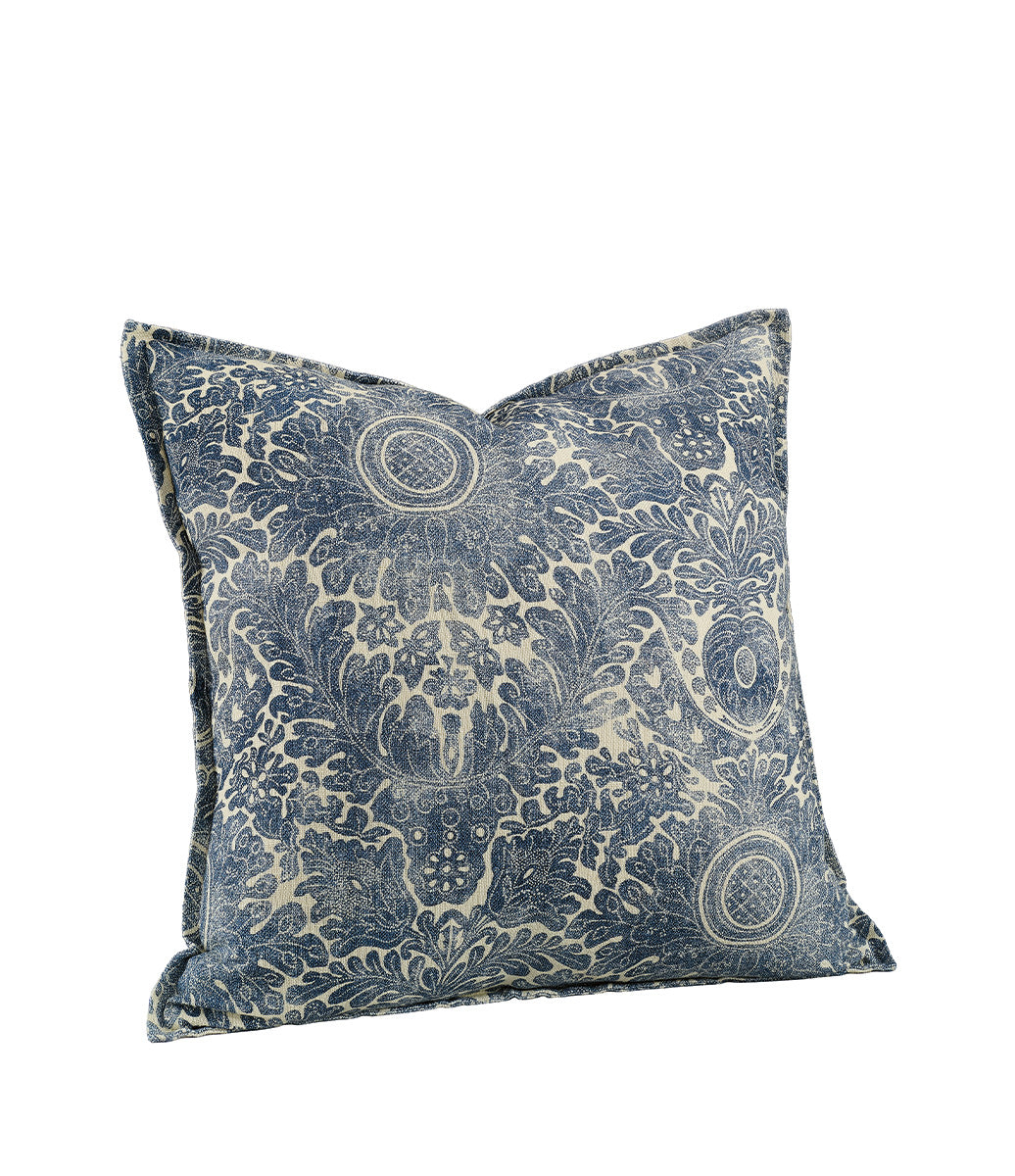 Putetrekk Medina Flower indigo 50x50 cm