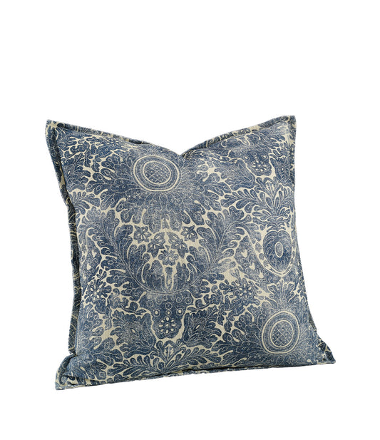 Putetrekk Medina Flower indigo 50x50 cm