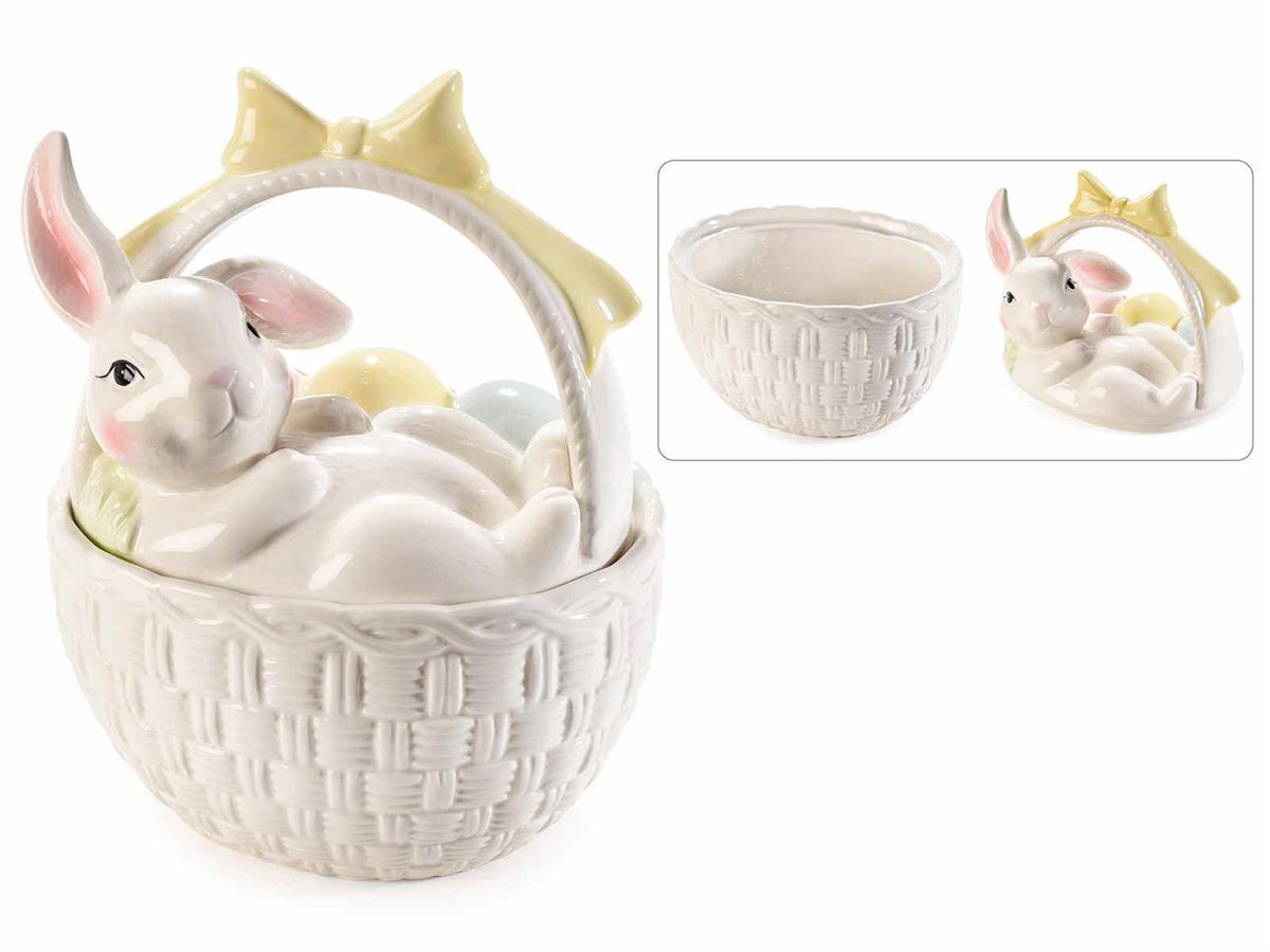 Jar with bunny 22x17 cm