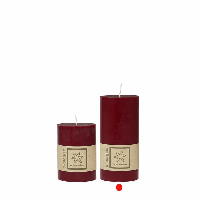 Pillar candle eco 7x15 cm Wine Red