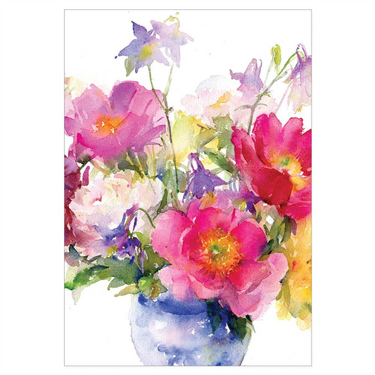 Kort m/konvolutt Bouquet in vase