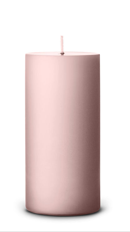 38 Rose Quartz pillar candles 7x15 cm