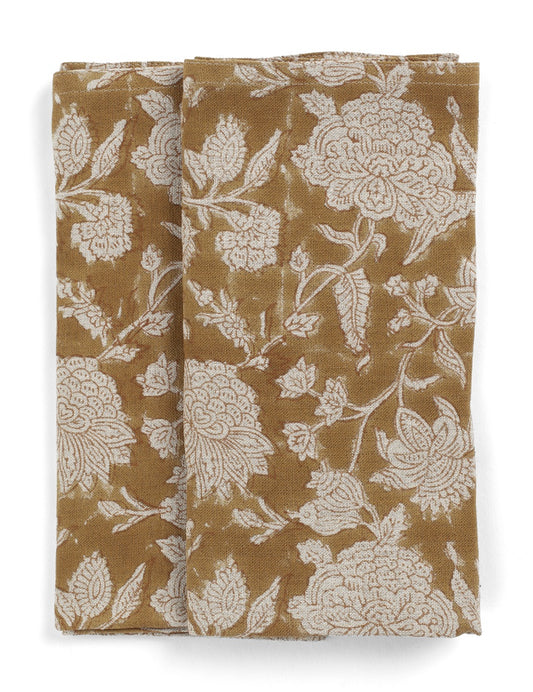 Napkin Indian Rose Ochre Set of 2