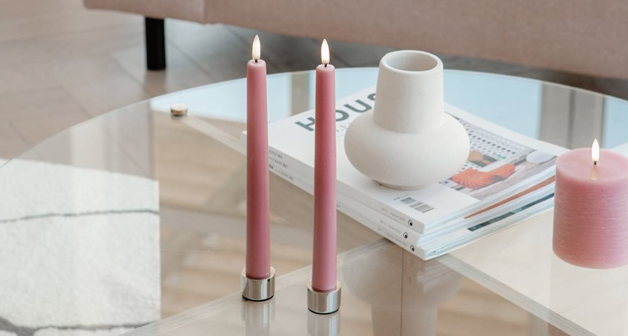 LED taper candle white 2.3x16.4 cm