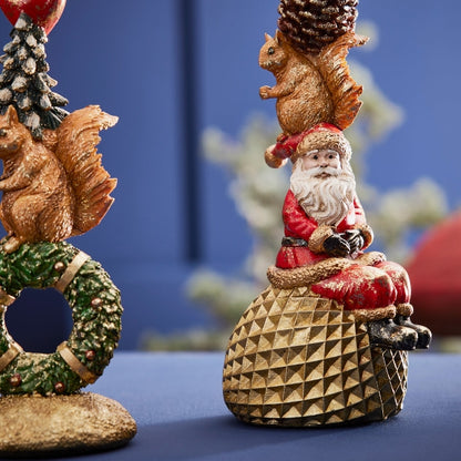 Lysestake ekorn på nisse 36 cm
