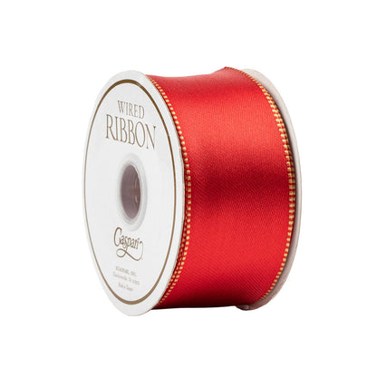 Decorative Ribbon Red/Gold 2.5 cm x 9 meters