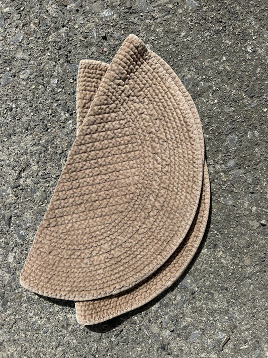 Spisebrikke Velour rund latte 40 cm