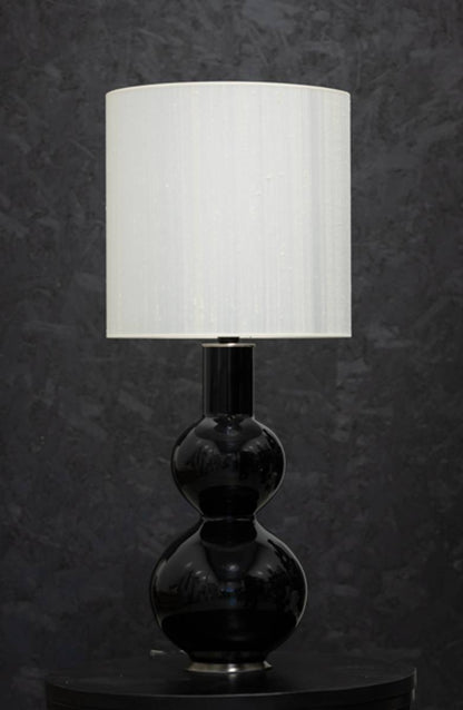 Augusta bordlampe 90 cm Negra m/Seda Beige skjerm