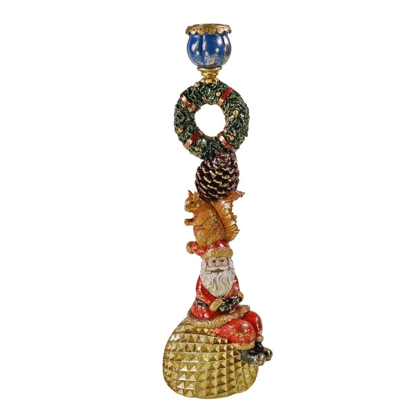 Lysestake ekorn på nisse 36 cm