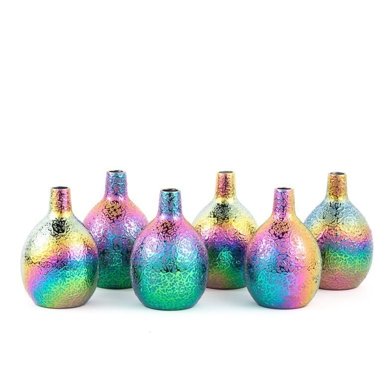 Vase Gloriosa rainbow 14x9 cm