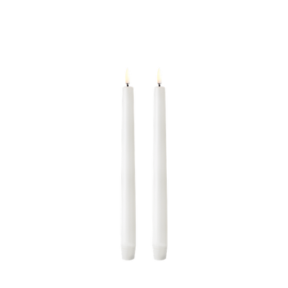 LED kronelys hvit 25 cm