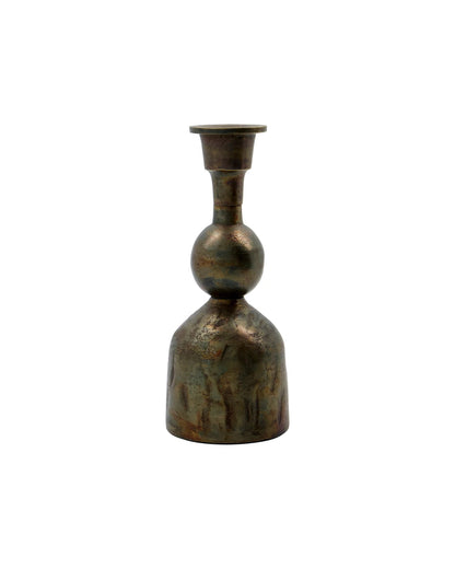 Candlestick Antique brass 19 cm