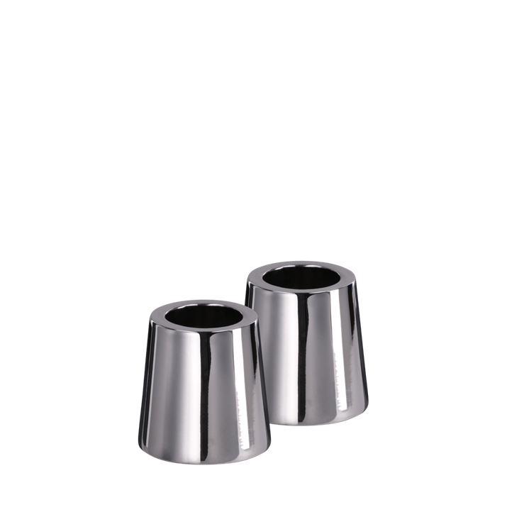 Candle holder mini chrome S/2