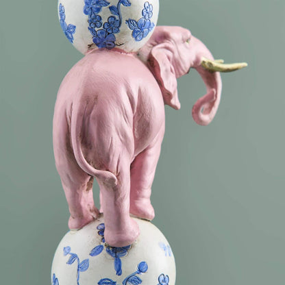 Elefant lysestake rosa 30 cm