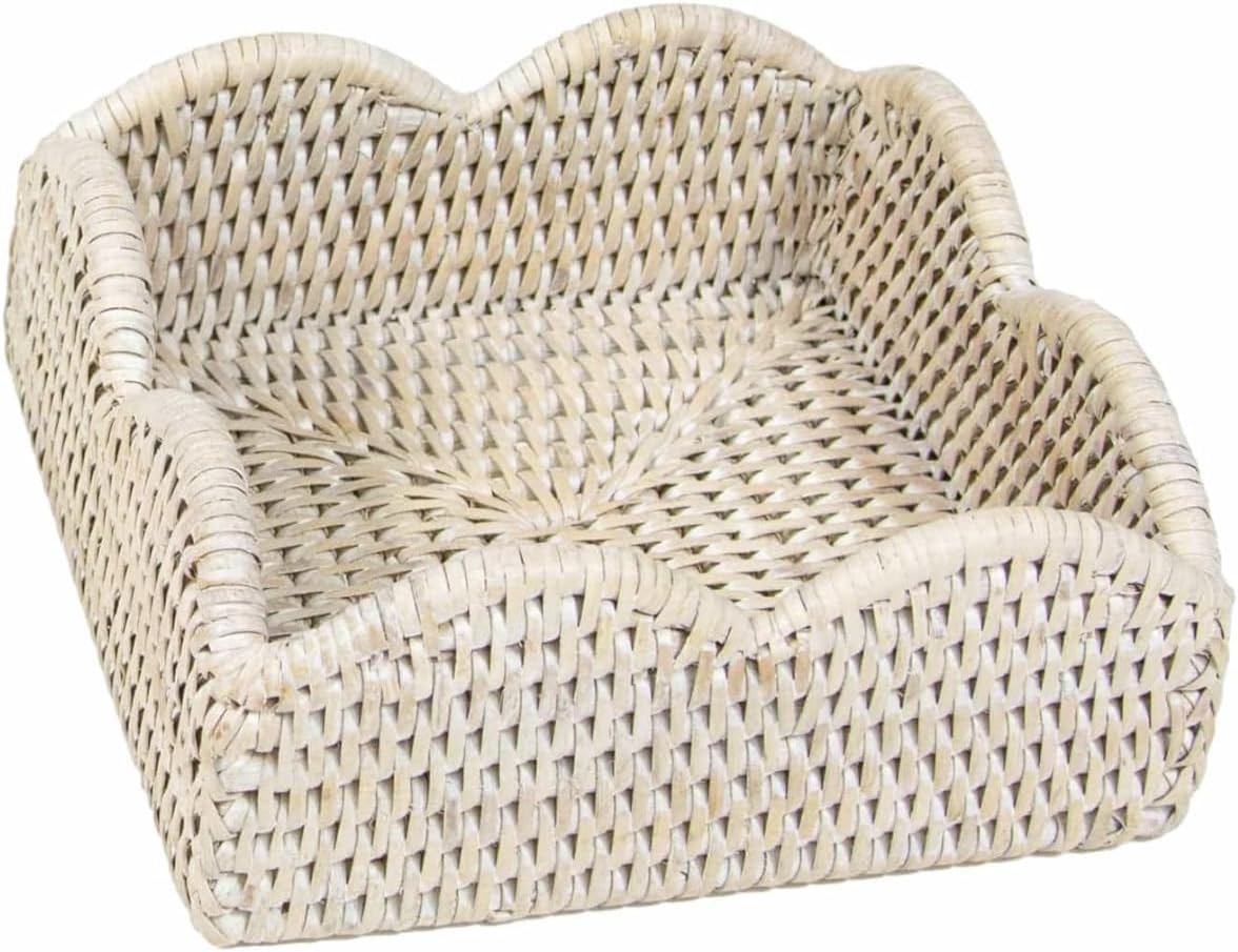Napkin holder rattan scallop Lunch