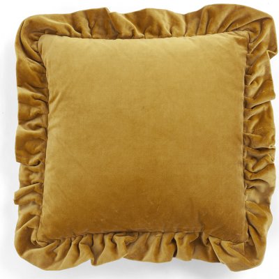 Putetrekk velour Ochre 45x45 cm
