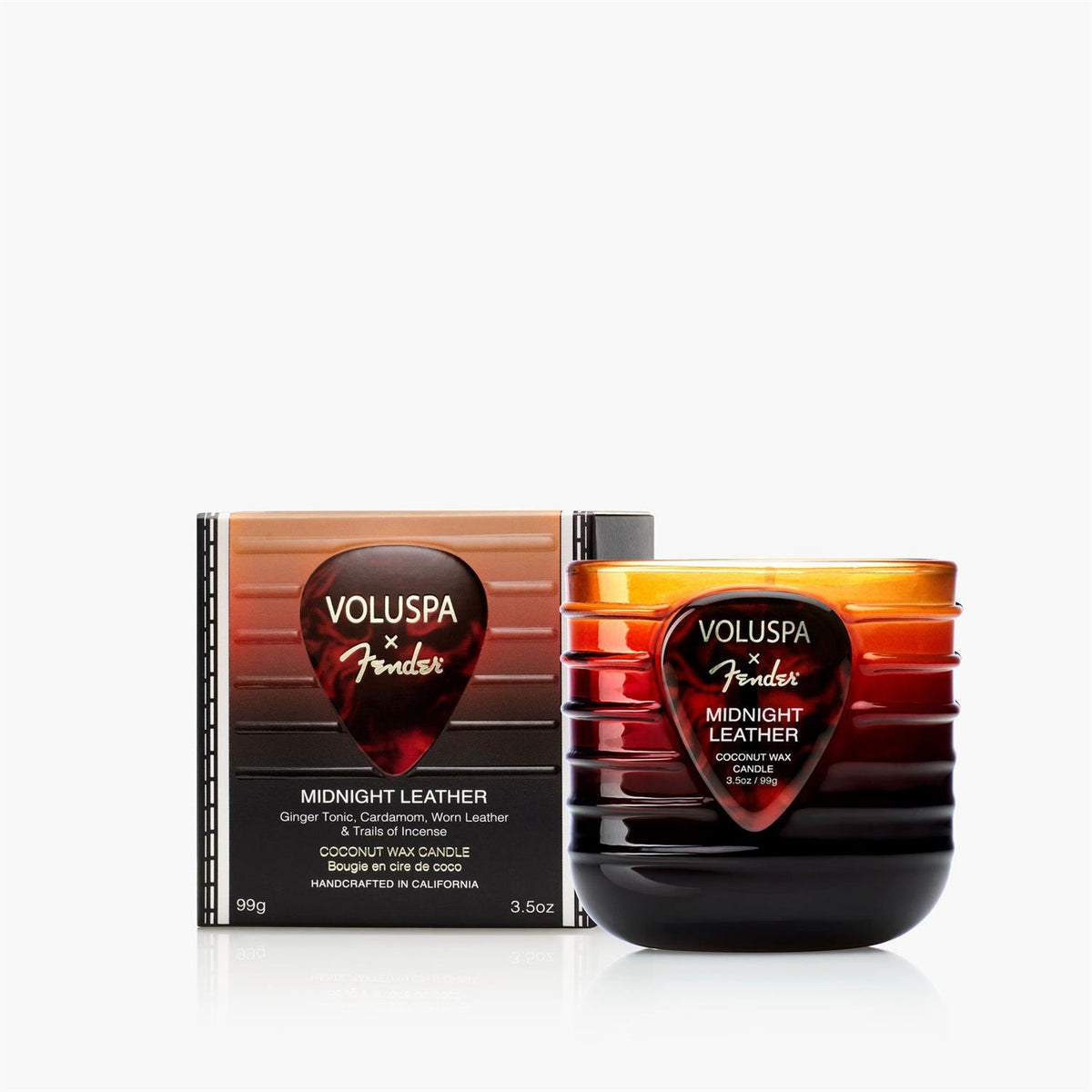 Midnight Leather Mini Boxed Candle 25 timer