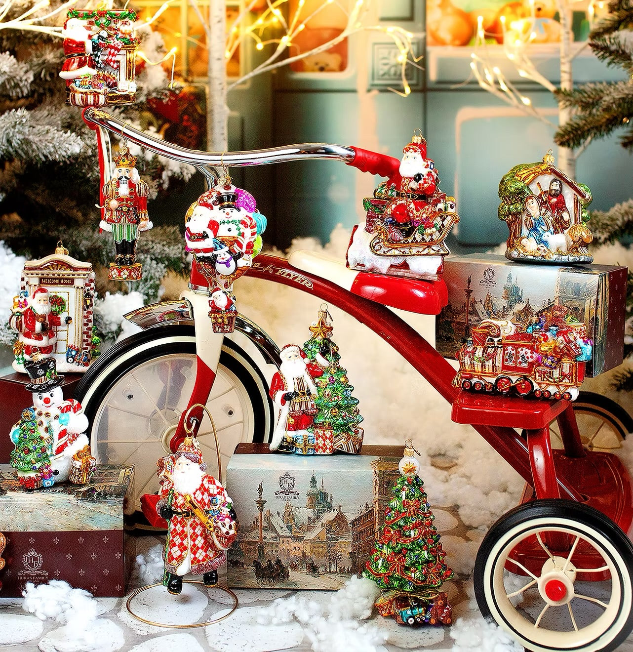 Juletrepynt Balloon With Presents 17 cm