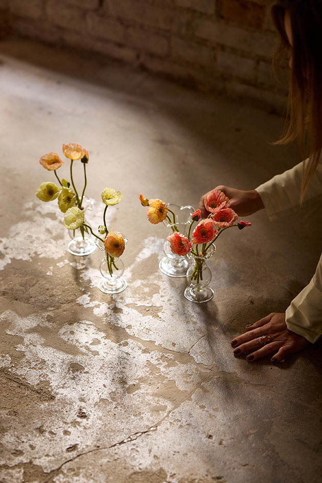 Valmue bunt fersken 22 cm