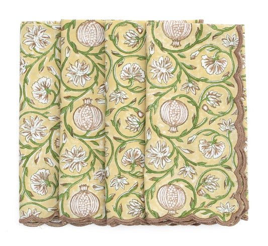 Napkin Tangier Pomegranate Butter Yellow 50x50 cm