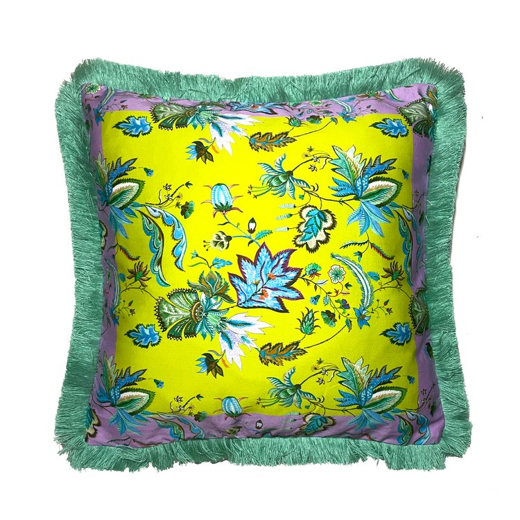 Putetrekk Cymone lime 45x45 cm