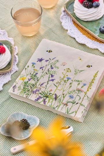 Serviett middag Sommer eng 50 stk