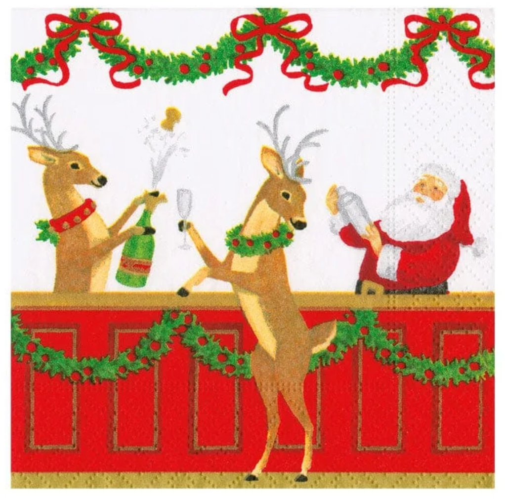 Napkin coffee Santa's Bar