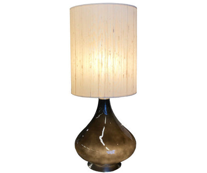 Flavia Table Lamp 70 cm Black Silk Beige Shade