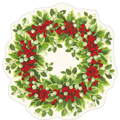 Gift Tag Holly and Berry Wreath 4-pack