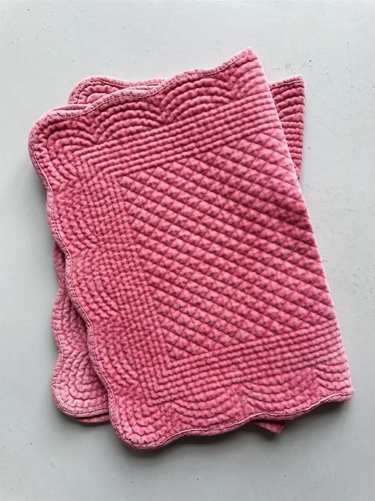 Placemat velour Coral