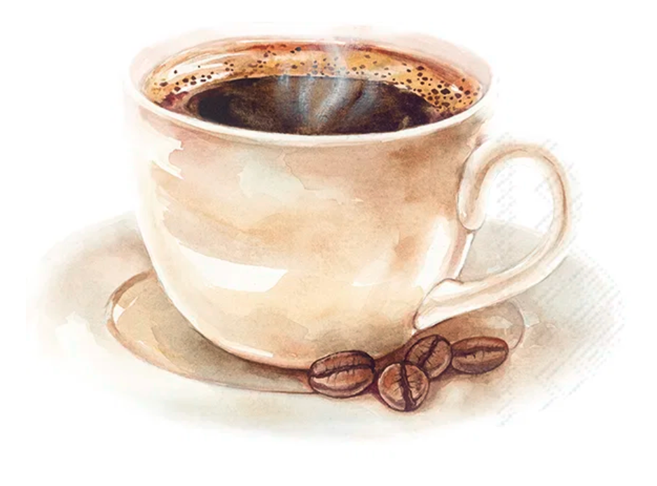 Serviett lunch Coffee shaped