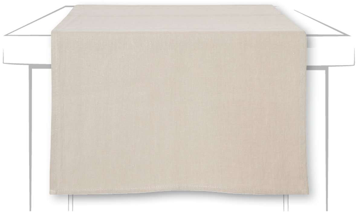 Løper lin sand 45x150 cm