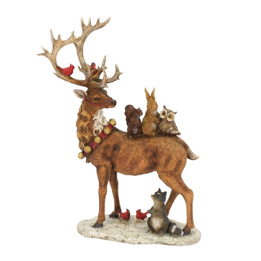 Rådyr m/mange dyr 43 cm