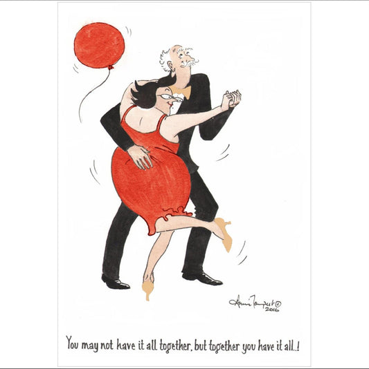 Kort m/konvolutt Dancing couple