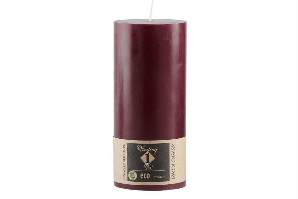 Eco pillar candle wine red 7x15 cm