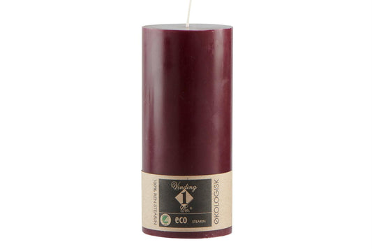 Eco pillar candle wine red 7x15 cm