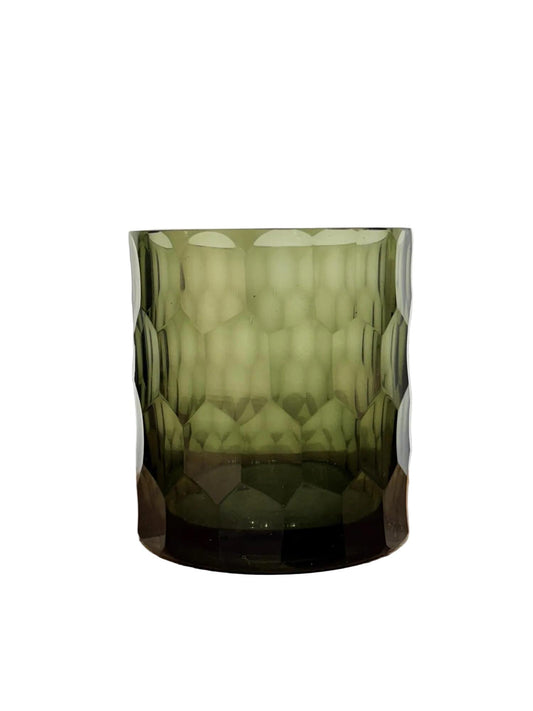 Tealight holder dark green 8 cm