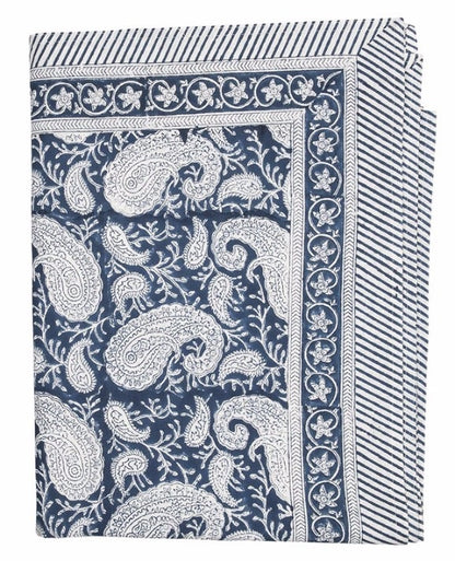Tablecloth Big Paisley Navy Blue 150x230 cm