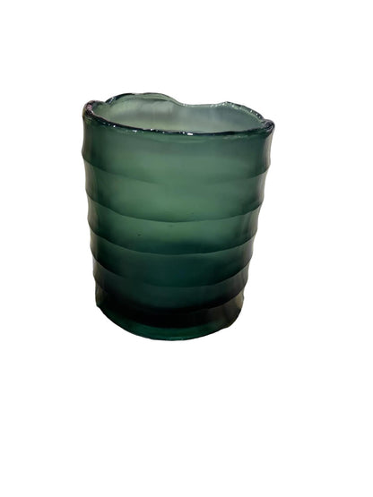 Tealight holder green 9 cm