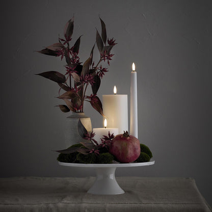 LED pillar candle Nordic White 10x10 cm